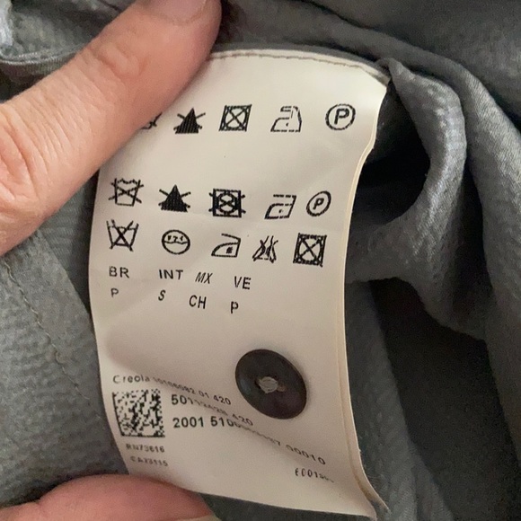 NWOT Hugo Boss Silver Silk Blouse, Small - Picture 3 of 6